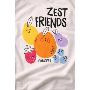 Παιδικό Καλοκαιρινό Σετ Κορίτσι με T-Shirt Print & Ριγέ Σορτς 3-10 Ετών
