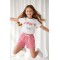  Καλοκαιρινό Σετ Κορίτσι με 4 Flamingo T-Shirt & Ροζ Σορτς 3-10 Ετών