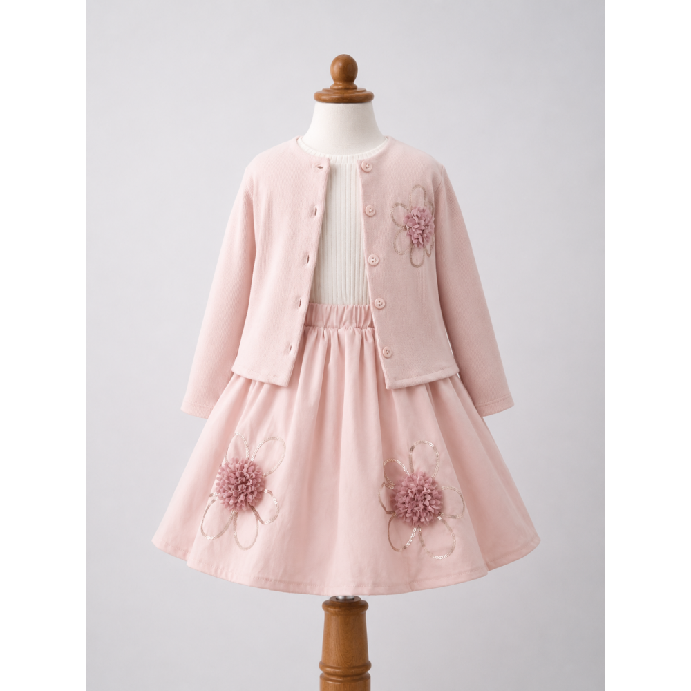 Σετ Κοριτσιού “Powder Rose Elegance” – 3 Τεμάχια