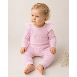 Baby Bunny Soft Pink Σετ – Βαμβακερό Body & Κολάν (9–24 μηνών)