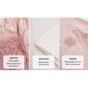 Σετ Κοριτσιού “Powder Rose Elegance” – 3 Τεμάχια