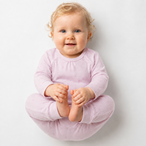 Baby Bunny Soft Pink Σετ – Βαμβακερό Body & Κολάν (9–24 μηνών)