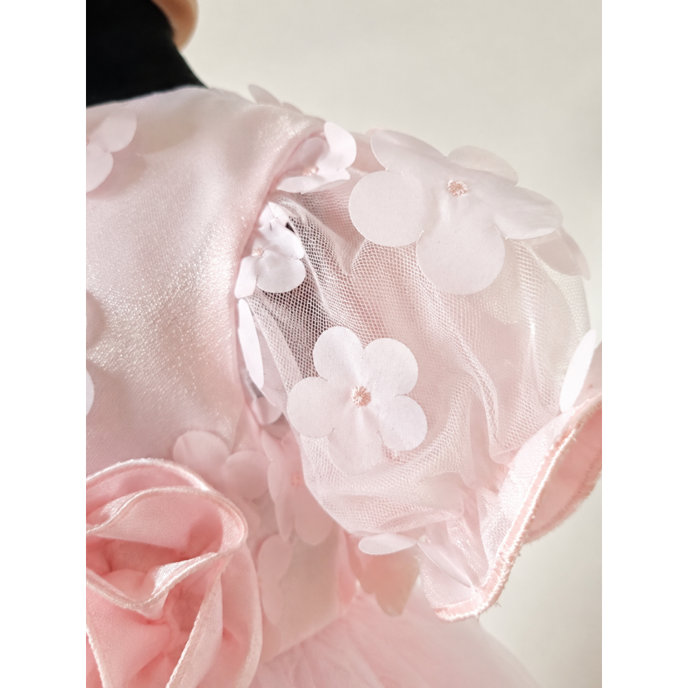 Επίσημο Καλοκαιρινό Φόρεμά για κορίτσια Couture  με 3D Λουλούδια