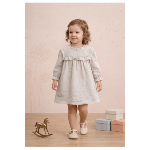 Βρεφικό Φόρεμα με Δαντέλα & Βρακάκι Σετ Baby Dola