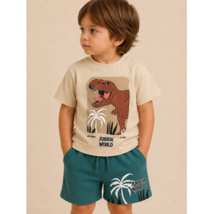 Παιδικό Καλοκαιρινό Σετ Αγόρι Jurassic World 2τμχ (3-10 Ετών