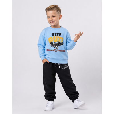Αγορίστικο Σετ Φόρμας Step Out Γαλάζιο–Μαύρο 3–7 Ετών