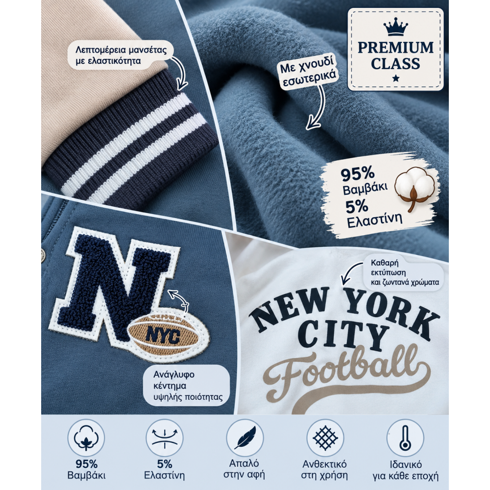 Παιδικό Σετ 3 Τεμαχίων New York College 1–4 Ετών