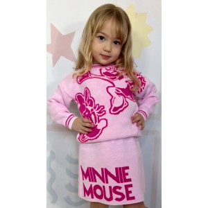 Πλεκτό Σετ Minnie Mouse Κοριτσιού Ροζ