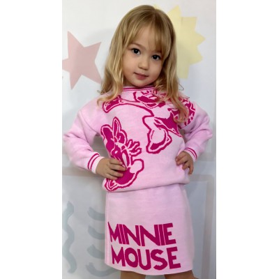 Πλεκτό Σετ Minnie Mouse Κοριτσιού Ροζ