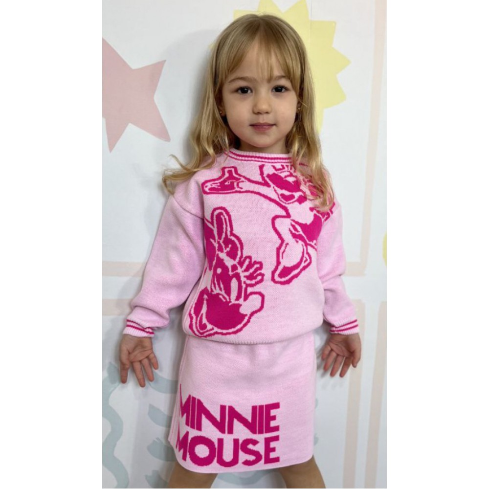 Πλεκτό Σετ Minnie Mouse Κοριτσιού Ροζ