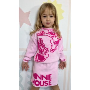 Πλεκτό Σετ Minnie Mouse Κοριτσιού Ροζ