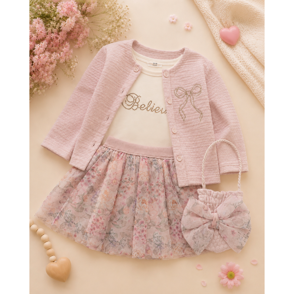 Σετ Κοριτσιού “Pink Bow Dream” – 4 Τεμάχια