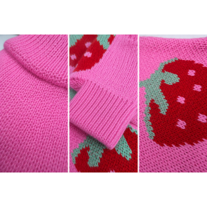 Πλεκτό Σετ Κοριτσιού Strawberry Pink – Μπλούζα & Φούστα