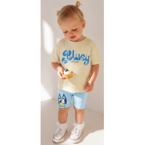 Καλοκαιρινό Παιδικό Σετ Κορίτσι Bluey Μπλούζα & Κολάν Σορτς 2-8 Ετών
